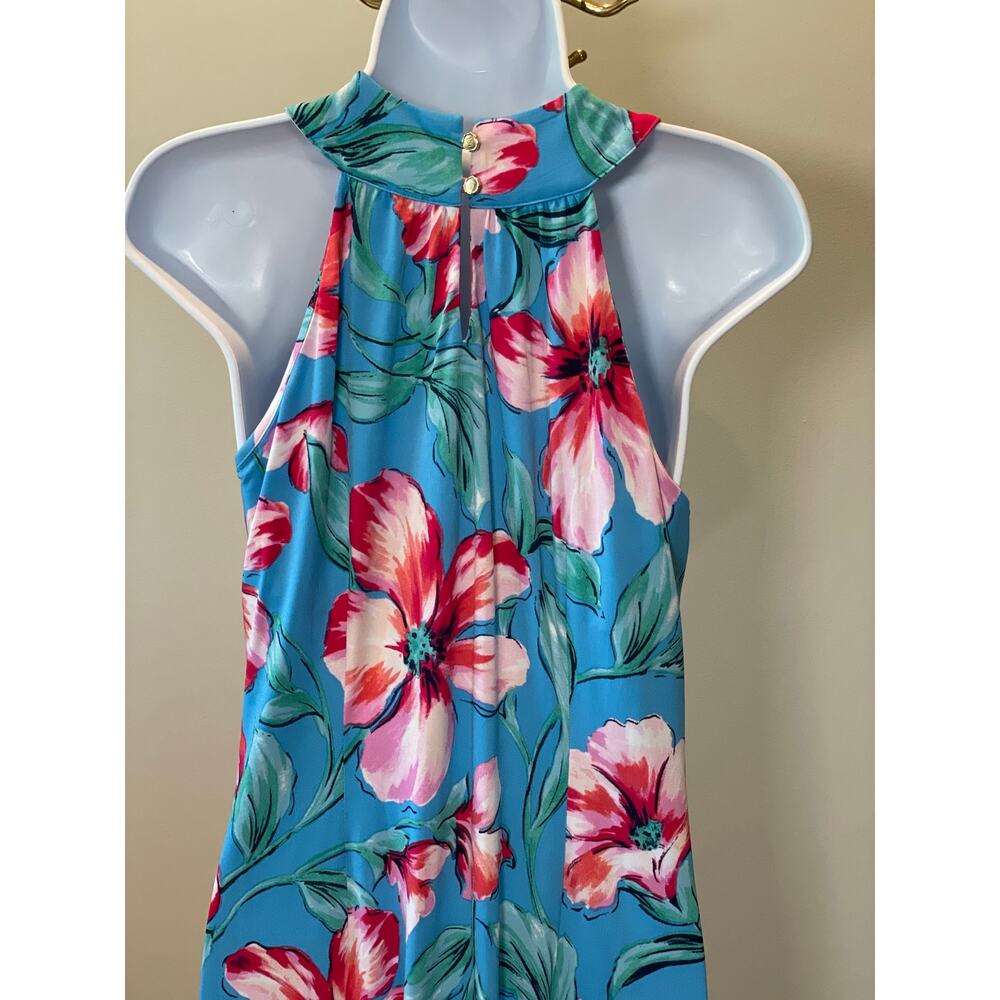 Tommy Bahama Size S Pink Floral High‑Low Halter Dress - Picture 4 of 8